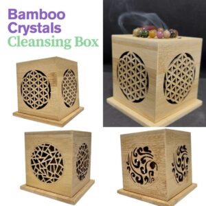SI Bamboo Crystals Cleansing Box Suitable for Crystal and Jewelry Cleansing