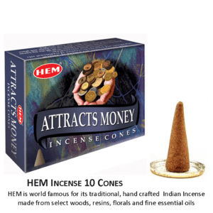 HEM Attract Money Incense Cones, Purify Negative Energy