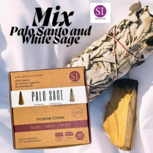 HSS Palo Sage Incense Cone Mix Palo Santo and White Sage Cleansing Purification and Protection