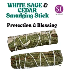 White Sage Cedar Smudging Stick Cleansing Purification Blessing Stick