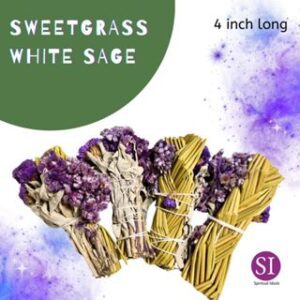 SI Sweetgrass White Sage Purifying and Attract Good Energy Strength Connection
