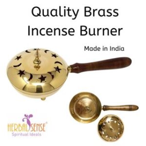 SI 25 cm Brass Incense Burner Aesthetic Beauty Made in India for Incense Burning