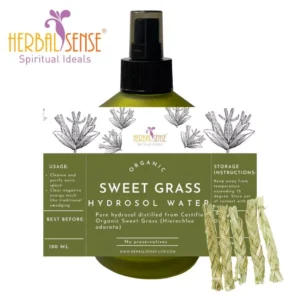 Organic Sweet Grass Hydrosol Clearing Spaces for Meditation, Prayer, and Ritual