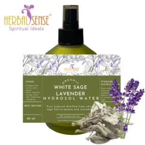 White Sage Lavender Hydrosol Water For Cleansing Negative Energy 100% Distillation