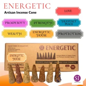 ENERGETIC Artisan Incense Cones Protection, Wealth, Love, Prosperity, Energetic House, Heavenly Peace and Strength